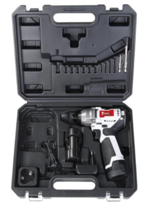 מברגת אימפקט בראשלס 12V + שתי סוללות 1.5AH KRAUSS במזוודה קשיחה + סט ביטים ומוביל מתנה !