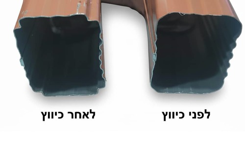 זווית צינור אנכית A | מרזבי אלומיניום