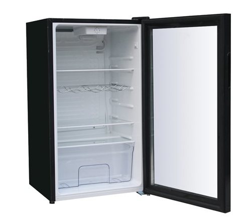 מקרר משרדי חדש יוקרתי עם חזית שקופה מבית LUXOR דגם BC-129GB