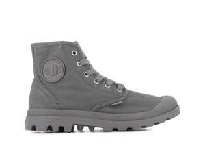 נעלי פלדיום קנבס חצי בצבע אפור מטל | 40-47 | PALLADIUM US PAMPA HIGH DUNE 02352-082-M METAL GREY