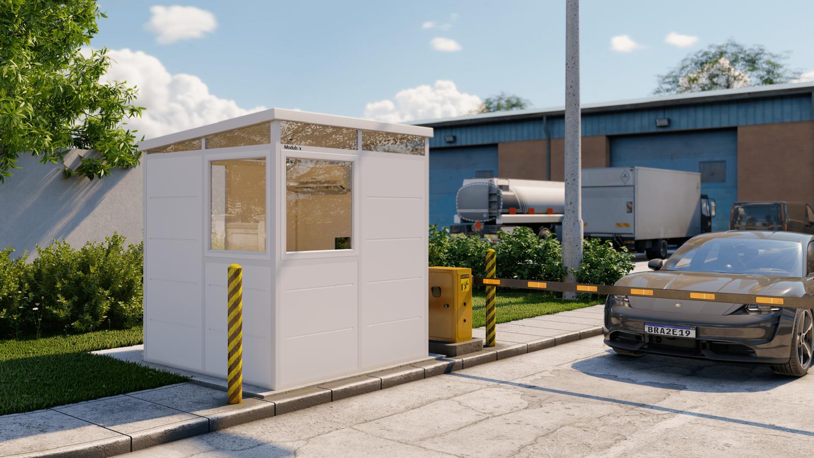 עמדת שמירה 2X2 פנל מבודד XPV כולל 3 חלונות וקיר פאנל חשמל ( אוורסט)