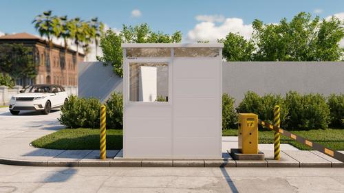 עמדת שמירה 2X2 פנל מבודד XPV כולל 3 חלונות וקיר פאנל חשמל ( אוורסט)