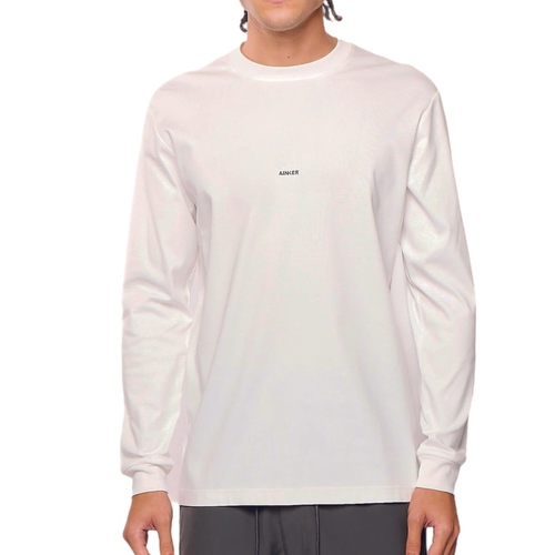 חולצה AINKER מידות XS-XXL לגברים בגוון לבן שרוול ארוך