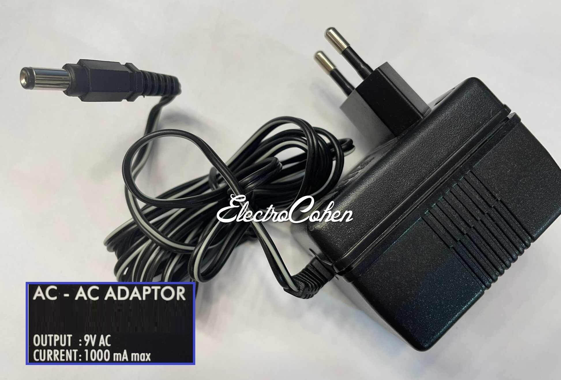 שנאי AC-AC 9V 1A