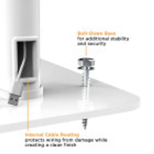 מעמד טאבלט שולחני שחור LUMI PAD33-03 פתרון מקצועי לתצוגה בטוחה נגד גניבות