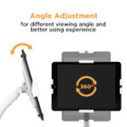 מעמד טאבלט שולחני שחור LUMI PAD33-03 פתרון מקצועי לתצוגה בטוחה נגד גניבות