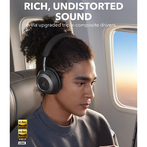 אוזניות Anker Soundcore Space One Pro Bluetooth - צבע שחור