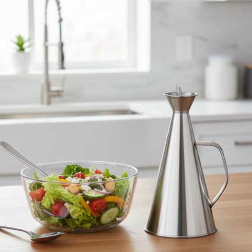 כד שמן נירוסטה 1 ליטר עם פייה 029330 Y.C