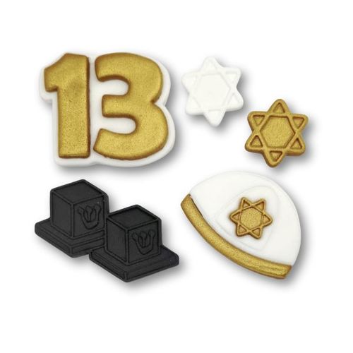 סט בר מצווה זהב מבצק סוכר