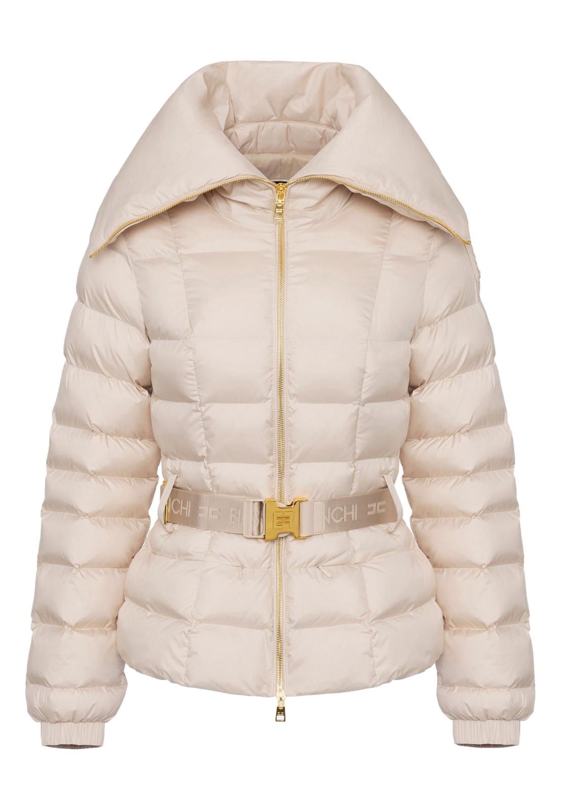 Down jacket Elisabetta Franchi in pink nylon