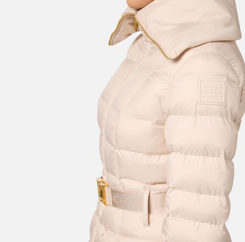 Down jacket Elisabetta Franchi in pink nylon