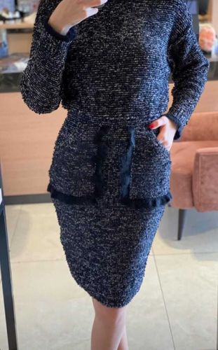 KNITTED DRESS IN BLUE