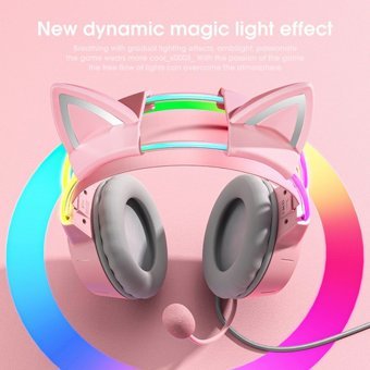 אוזניות גיימינג מקצועיות Onikuma X15 Pro בצבע ורוד – עיצוב מרשים, סאונד מדויק, נוחות מקסימלית