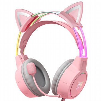 אוזניות גיימינג מקצועיות Onikuma X15 Pro בצבע ורוד – עיצוב מרשים, סאונד מדויק, נוחות מקסימלית