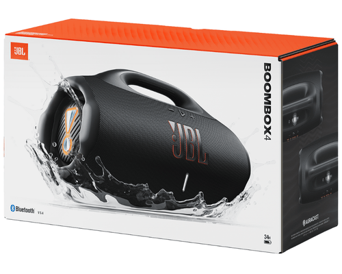 רמקול אלחוטי בומבוקס צבע שחור JBL Boombox 4