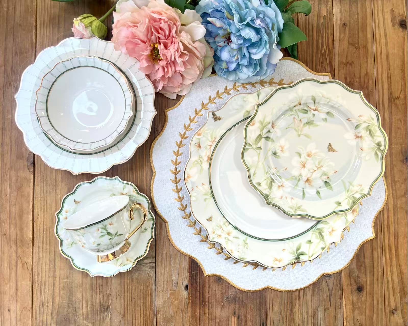 מערכת אוכל 128 חלקים יסמין ירוק 034235 Y.C