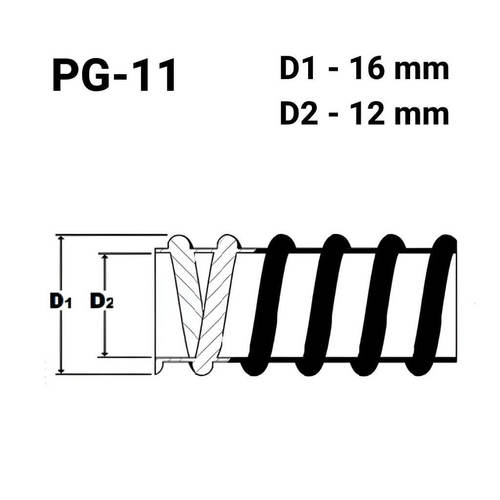 צינור שרשורי גמיש עמיד PG-11 - תקן חשמל 16 ממ'