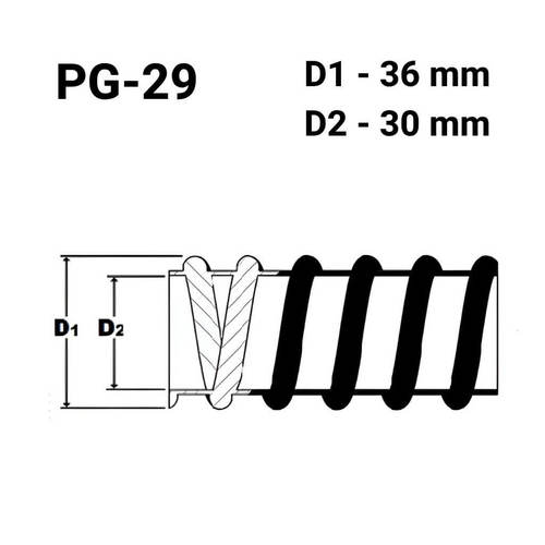 צינור שרשורי גמיש עמיד PG-29 - תקן חשמל 36 ממ'