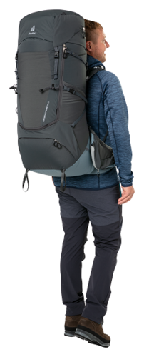תרמיל מסע לדרום אמריקה - Deuter Aircontact Core 70+10 אפור