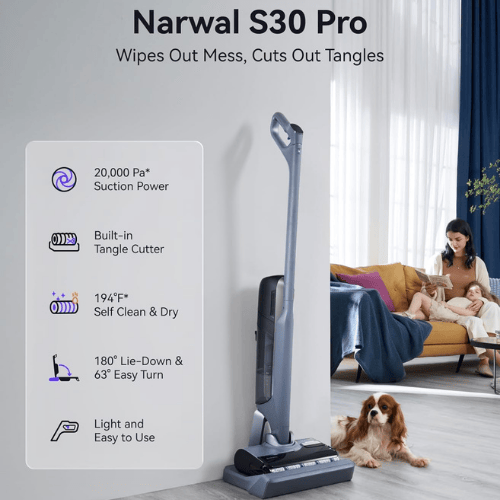שואב שוטף אלחוטי מתקדם Narwal S30 Pro