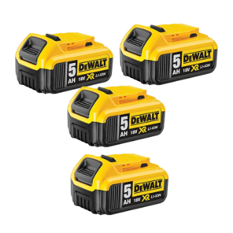 סט קומבו 8 כלים 18V XR Brushless | 4×5Ah + מטען כפול – DCK853P4