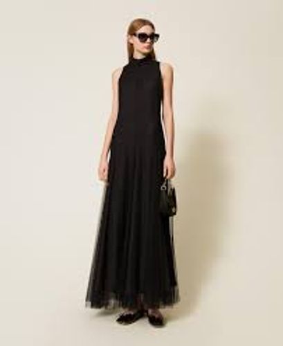 Long plumetis tulle dress