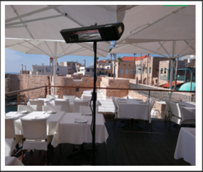 תנור חימום אינפרא אדום לגינה – Volcan Premium 2000W בצבע שחור מט