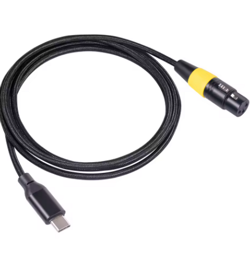 כבל USB TYPE C זכר ל XLR נקבה באורך 2 מטר