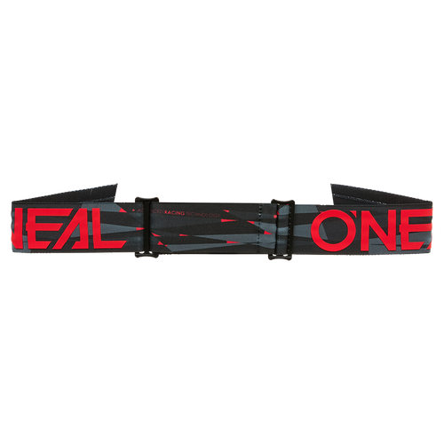 משקפי מגן O'NEAL B-33 ICTUS שחור אדום דגם 6036-014 למוטוקרוס ואופני הרים עם עדשה אפורה עמידה ומערכת אוורור מתקדמת