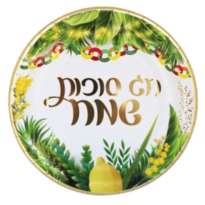 צלחות נייר קטנות לסוכות דגם