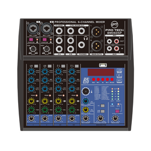 מיקסר 2 מונו 2 סטריאו עם PROTECH BM06DSP REC/USB/BT