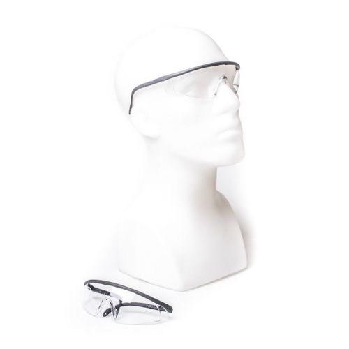 משקפי מגן ארגונומיים עדשות שקופות כהות בבליסטר