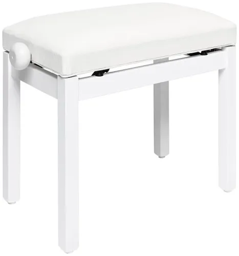 כסא פסנתר לבן עם מושב קטיפה Stagg PB36 WHM VWH
