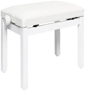 כסא פסנתר לבן עם מושב קטיפה Stagg PB36 WHM VWH