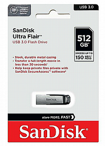דיסק און קי מתכת FLAIR SDCZ73 512GB USB3.0 סנדיסק ULTRA