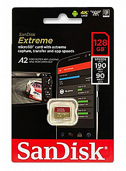 כרטיס זכרון אקסטרים 128GB סנדיסק Extreme