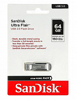 דיסק און קי מתכת FLAIR 64GB USB3.0 סנדיסק ultra