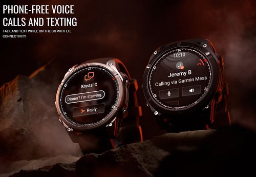 שעון חכם Garmin Fenix 8 Pro AMOLED Sapphire 47mm טיטניום DLC אפור קרבון עם רצועת סיליקון בצבע שחור / אפור חלוקי נחל
