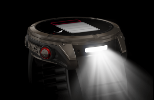 שעון חכם Garmin Fenix 8 Pro AMOLED Sapphire 51mm - צבע טיטניום עם רצועת סיליקון בצבע גרפיט / שחור