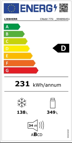 מקרר מקפיא תחתון CNSDD775I נירוסטה