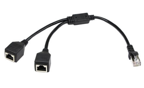 מפצל חיבור רשת ל-2 חיבורי רשת RJ45