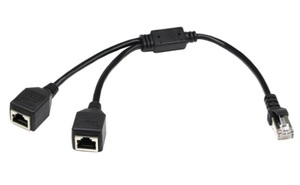 מפצל חיבור רשת ל-2 חיבורי רשת RJ45