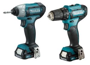 סט 2 כלים 12V נטען עם 2 סוללות 1.5A ומטען MAKITA CLX224SX מקיטה