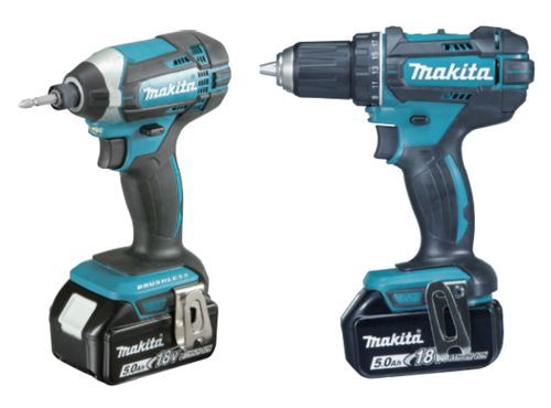 סט 2 כלים 18V נטען עם 3 סוללות 4A ומטען MAKITA DLX2127MX1 מקיטה