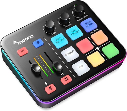 מיקסר אודיו שחור לגיימרים וסטרימרים MAONO G1 NEO