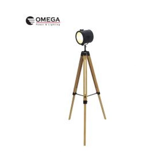 מנורת רצפה לאורה דקורטיבית מעץ Omega
