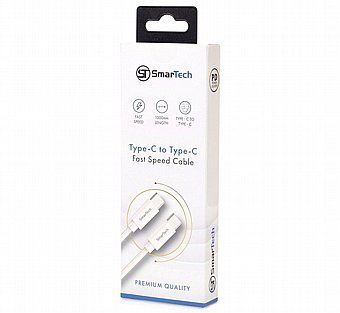 כבל PD טייפ-סי לטייפ-סי באורך 1 מטר - דגם ST500 מבית SmarTech - מהירות, אמינות ועמידות במוצר אחד