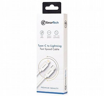 כבל PD טייפ-סי ל-Lightning באורך 1 מטר - דגם ST501 מבית SmarTech - מהירות, אמינות ועמידות במוצר אחד