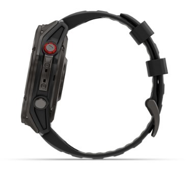 שעון חכם Garmin Fenix 8 Pro AMOLED Sapphire 51mm - צבע טיטניום עם רצועת סיליקון בצבע גרפיט / שחור