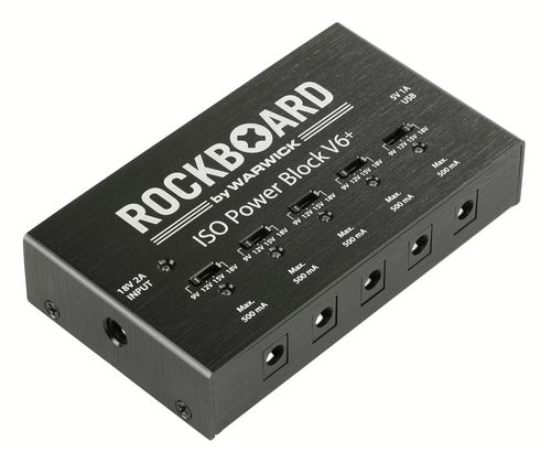 RockBoard ISO Power Block V6+ – ספק כוח מבודד ל-5 אפקטים לגיטרה